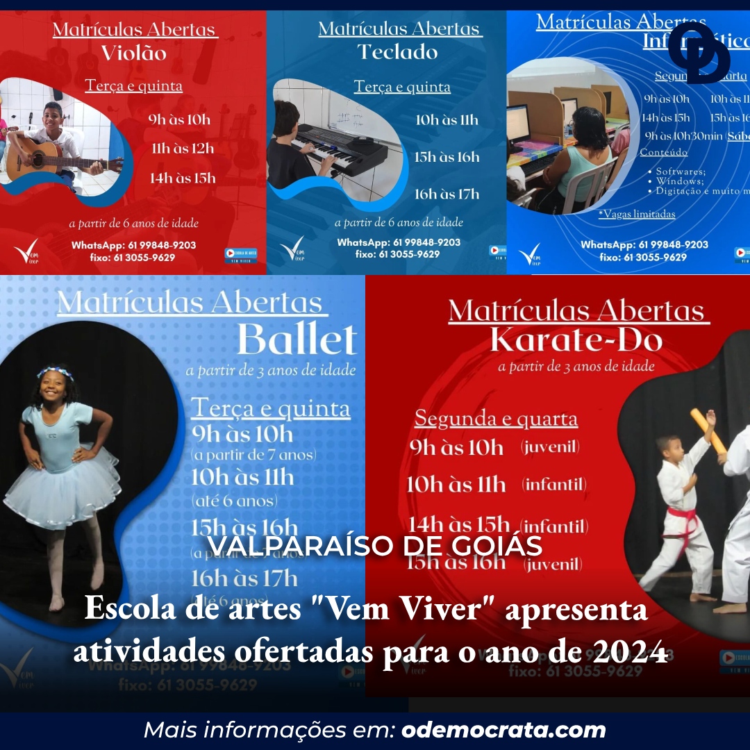 Escola De Artes Vem Viver Apresenta Atividades Ofertadas Para O Ano