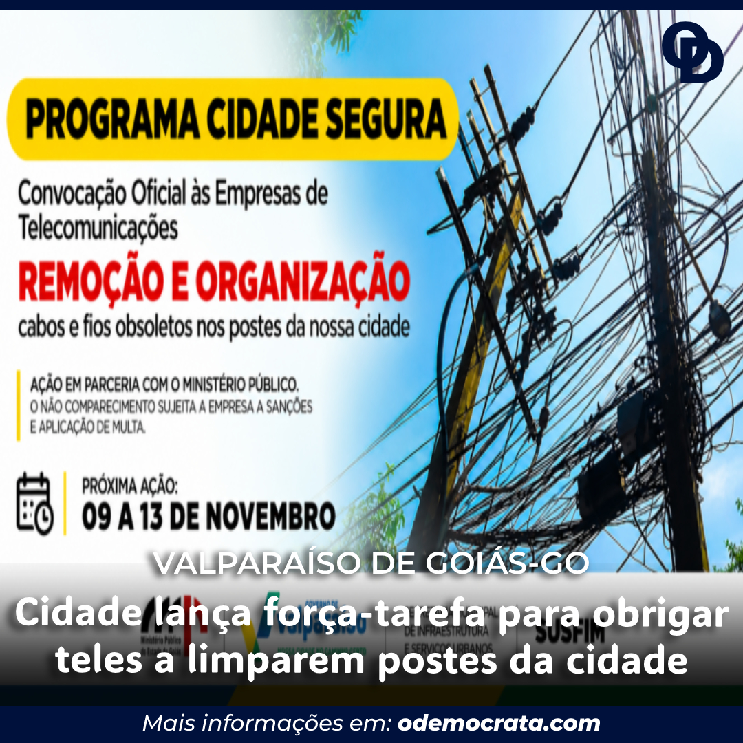 Valparaíso lança força-tarefa para obrigar teles a limparem postes da cidade