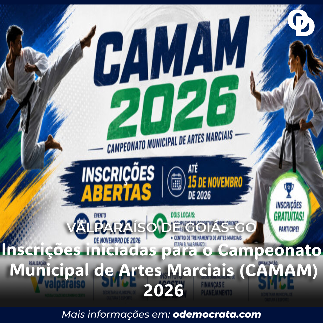 Inscrições iniciadas para o Campeonato Municipal de Artes Marciais (CAMAM) 2026