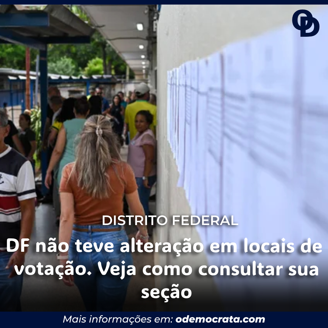 DF não teve alteração em locais de votação. Veja como consultar sua seção